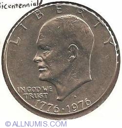 Image #1 of Eisenhower Dollar 1976 D - Tipul I Squared  T 