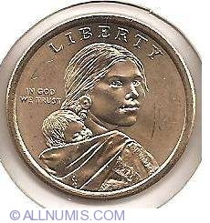 Image #1 of Sacagawea Dollar 2010 P - Hiawatha