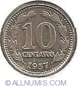 Image #2 of 10 Centavos 1957