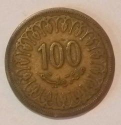 100 Millemes 1983 - large date - round lower tip of 9