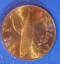 1/2 Penny 1977 - mintmark on obverse and reverse