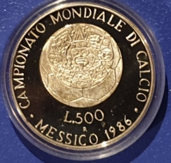 Image #2 of 500 Lire 1986 - Mexico World Cup