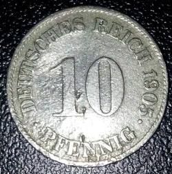 Image #2 of 10 Pfennig 1905 J