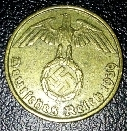 Image #1 of 5 Reichspfennig 1939 F