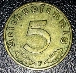 5 Reichspfennig 1939 F