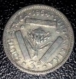 Image #2 of 3 Pence 1954