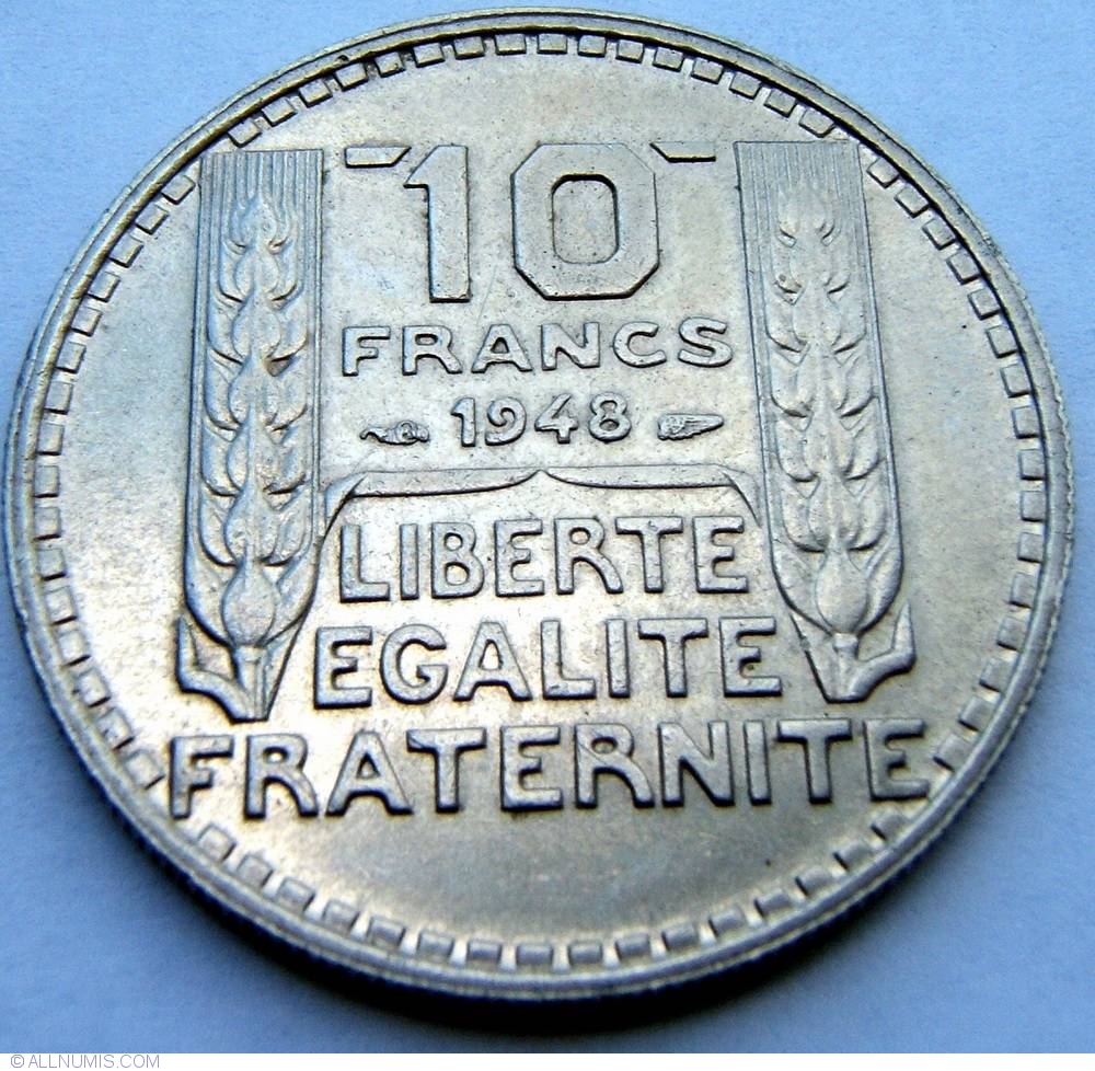 10 Francs 1948, Fourth Republic (19461958)  France  Coin  235