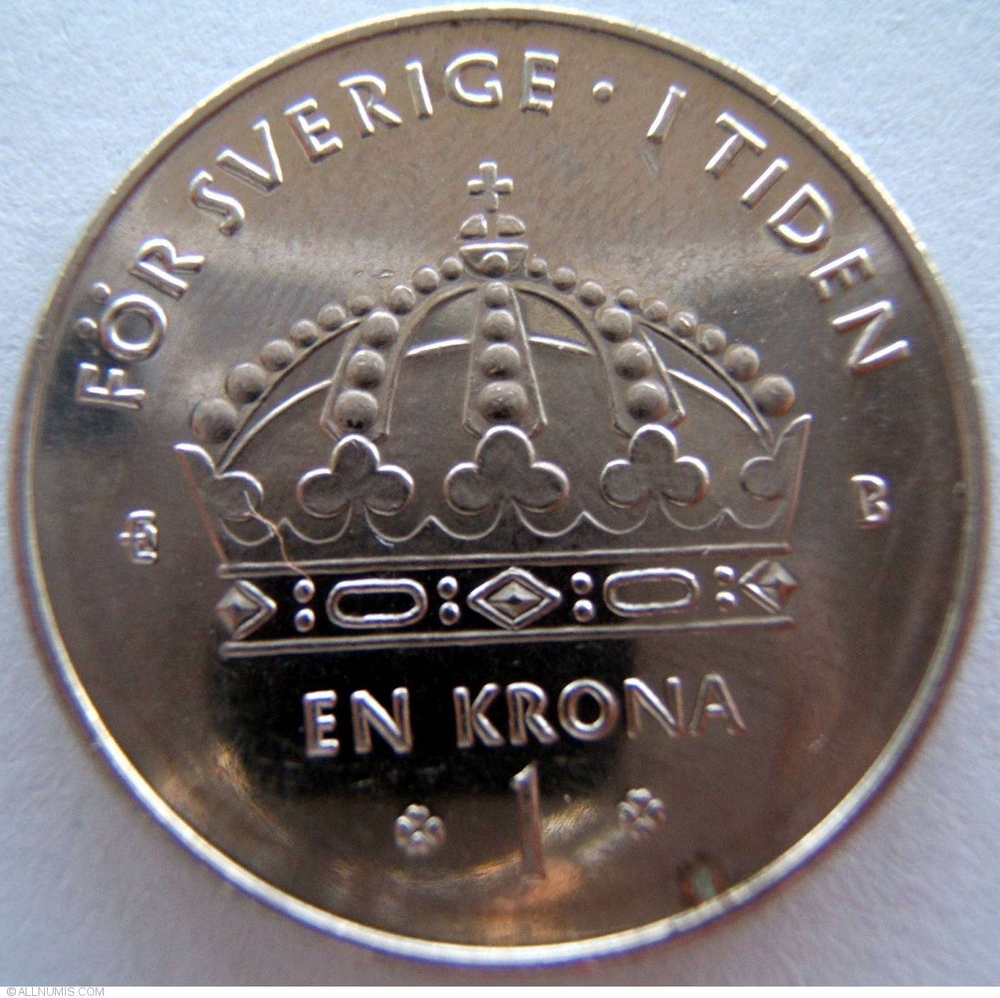 1 Krona 2002 Carl Xvi Gustaf 1973 Present Sweden Coin 195