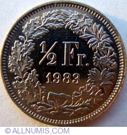 Image #1 of ½ Franc 1983