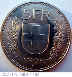 Image #1 of 5 Francs 1996