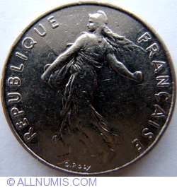 Image #2 of ½  Franc 1984