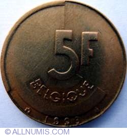 Image #1 of 5 Francs 1993 (Belgique)