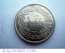 Image #1 of 1 Franc 1991 B