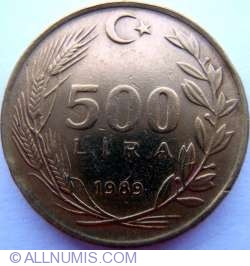 Image #1 of 500 Lira 1989