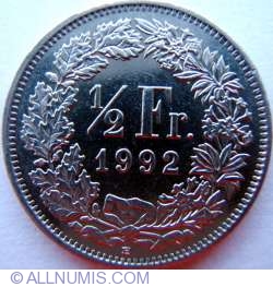 Image #1 of ½ Franc 1992