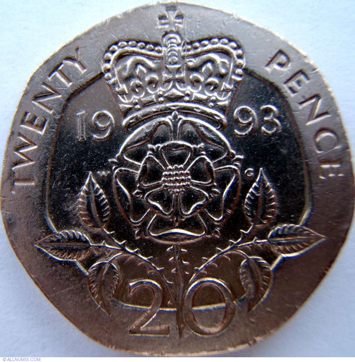 How much is a twenty pence coin worth?