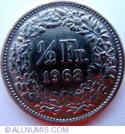 Image #1 of ½ Franc 1968