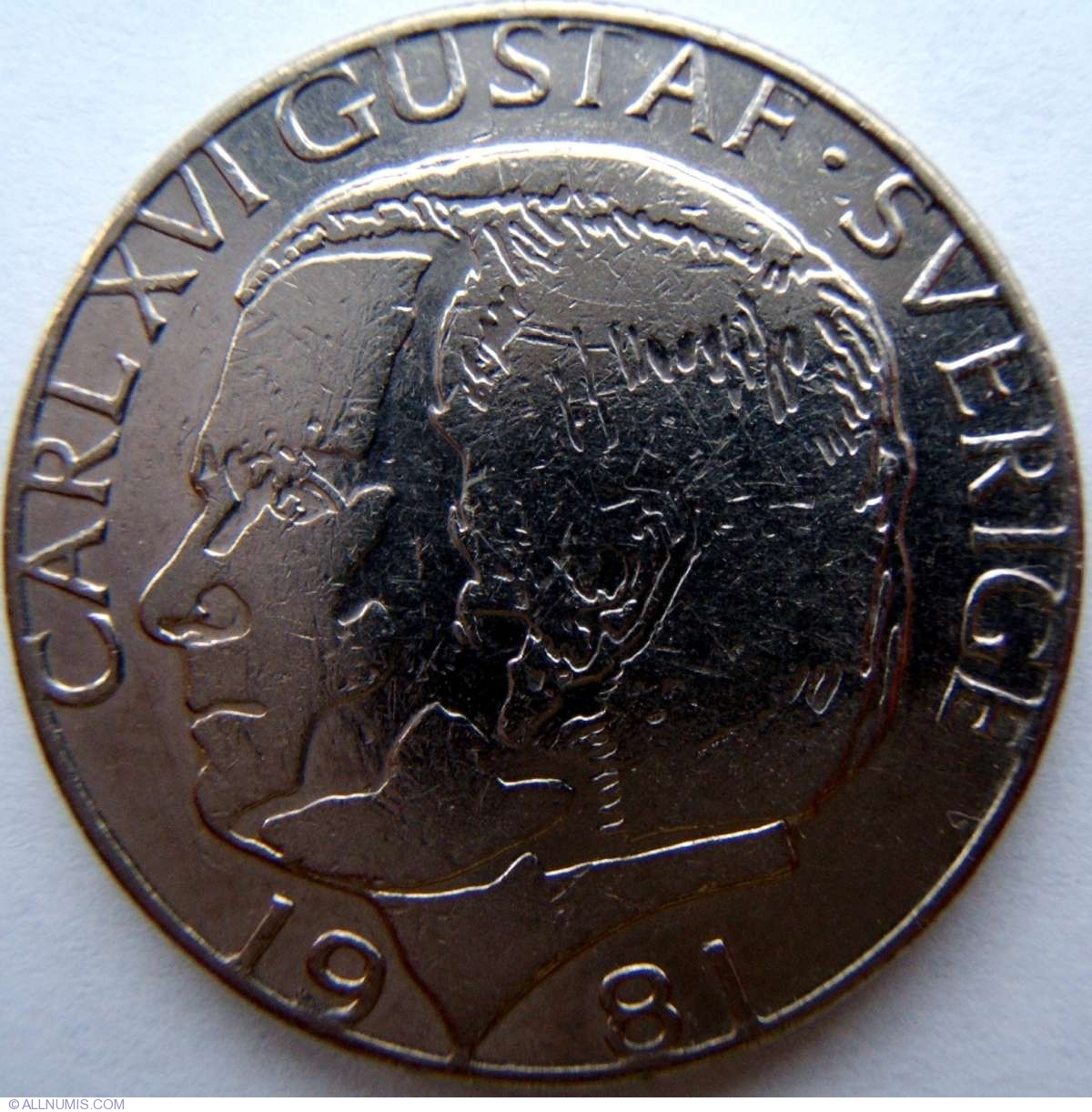 1 Krona 1981 Carl Xvi Gustaf 1973 Present Sweden Coin 2214