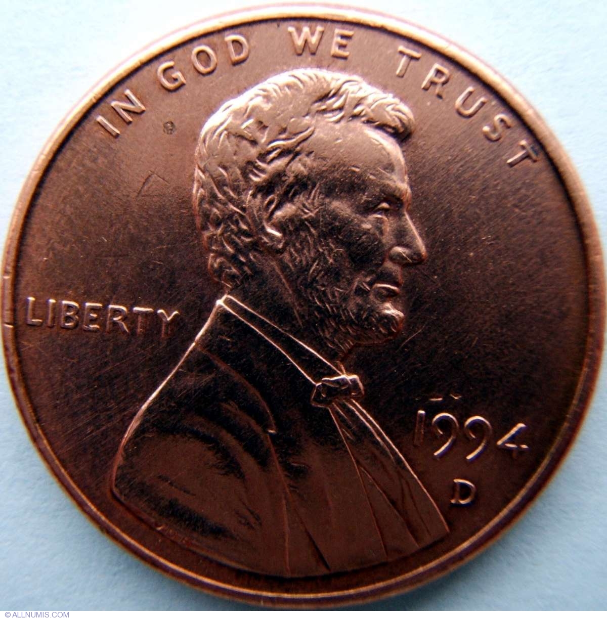 1 Cent 1994 D, Cent, Lincoln Memorial (1959-2008) - United States of ...