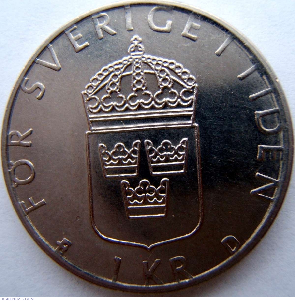 1 Krona 1992 Carl Xvi Gustaf 1973 Present Sweden Coin 2216