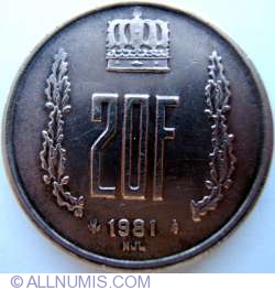 Image #1 of 20 Francs 1981