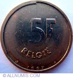 5 Franci 1987 (Belgie)