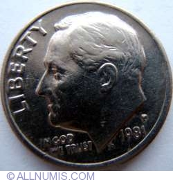Image #2 of Dime 1981 P