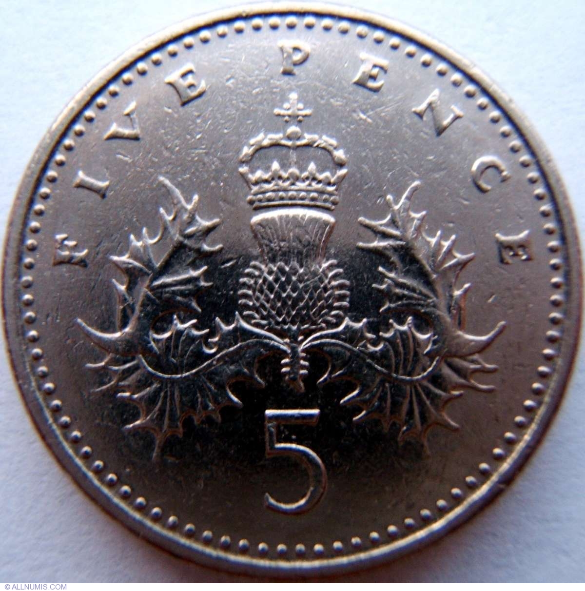 5 Pence 1990 Elizabeth II 1952 2022 Great Britain Coin 1118