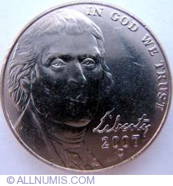 Image #2 of Jefferson Nickel 2007 D