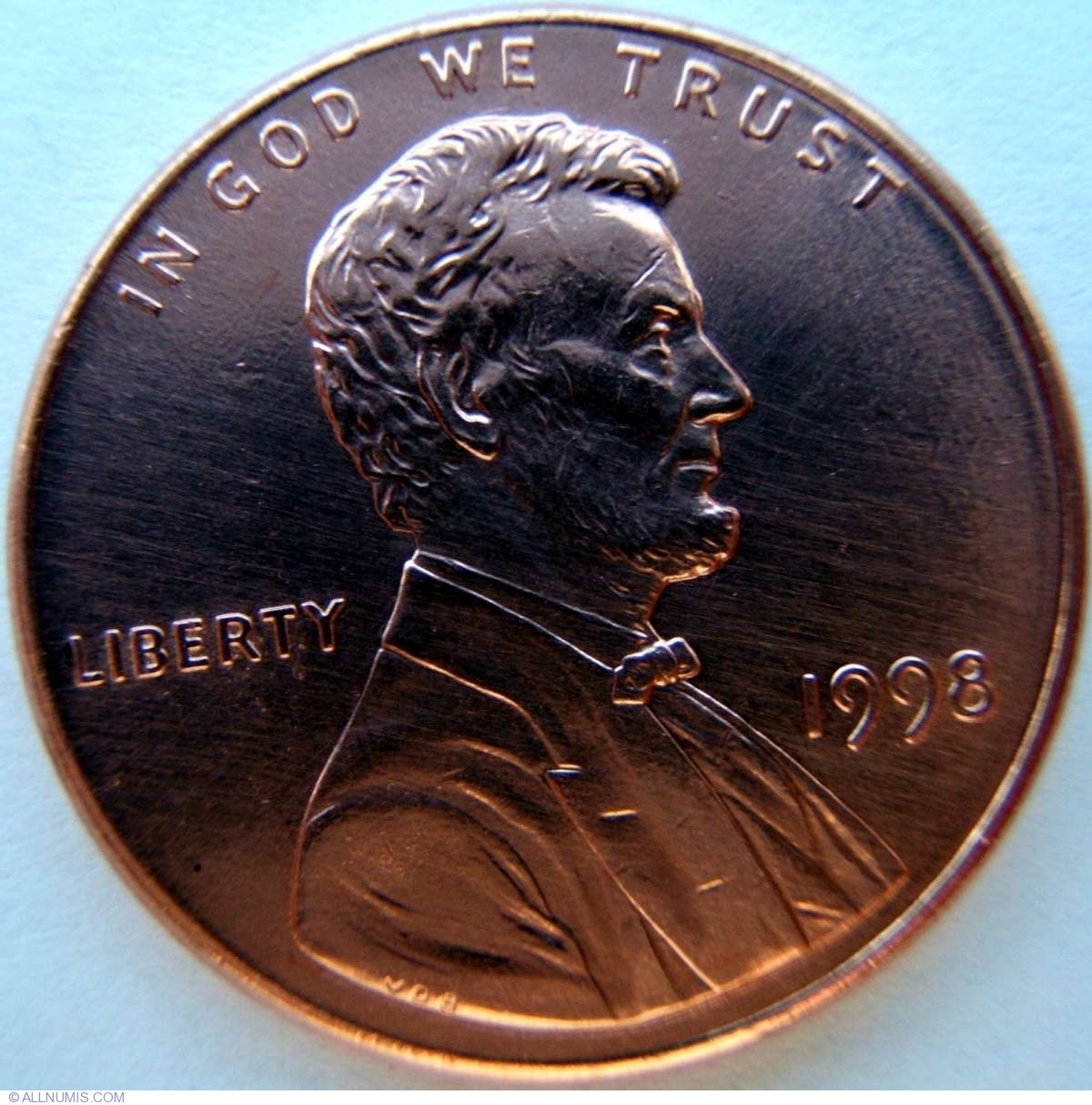 1 Cent 1998 Cent Lincoln Memorial 1959 2008 United States Of 