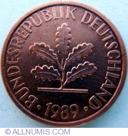 Image #2 of 1 Pfennig 1989 G