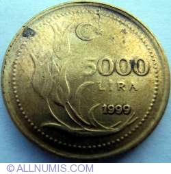Image #1 of 5000 Lira 1999