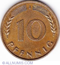 Image #1 of 10 Pfennig 1968 J