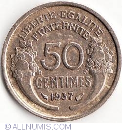 Image #1 of 50 Centimes 1937