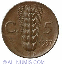 Image #1 of 5 Centesimi 1937