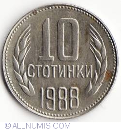 Image #1 of 10 Stotinki 1988