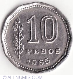 Image #1 of 10 Pesos 1965