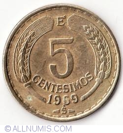 Image #1 of 5 Centesimos 1969