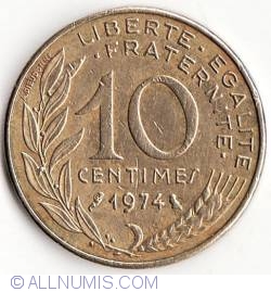 Image #1 of 10 Centimes 1974