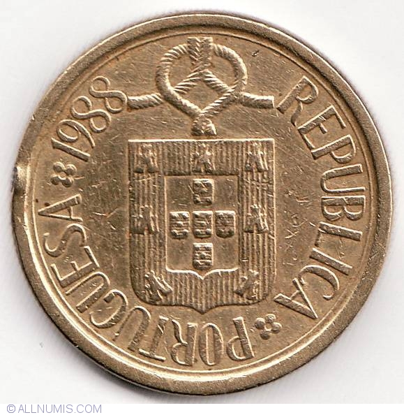 10 Escudos 1988 Republica 1981 1989 Portugalia Moned 8124