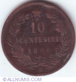 10 Centesimi 1866 H