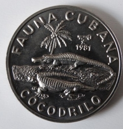 Image #1 of 1 Peso 1981 - Fauna Cubana - Cocodrilo