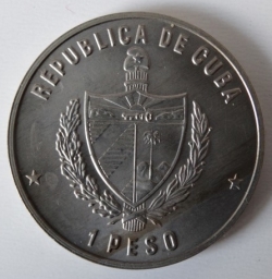 Image #2 of 1 Peso 1981 - Fauna Cubana - Colibri