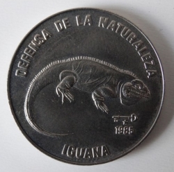 1 Peso 1985 - Defensa de la Naturaleza - Iguana