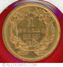 Image #2 of Indian Princes Head (large) 1857 no mint mark (P)