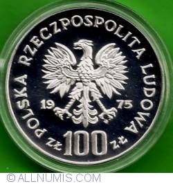 Image #1 of 100 Zlotych 1975 - Helena Modrzejewska