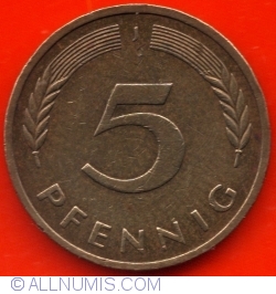 Image #2 of 5 Pfennig 1975 J