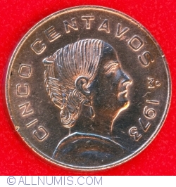 5 Centavos 1973 (varianta cifra 3 cu partea de sus rotundă)