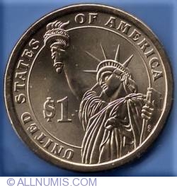 Image #2 of 1 Dollar 2010 P - Franklin Pierce