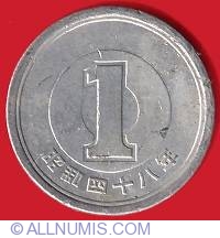 Image #2 of 1 Yen 1973 (Year 48)